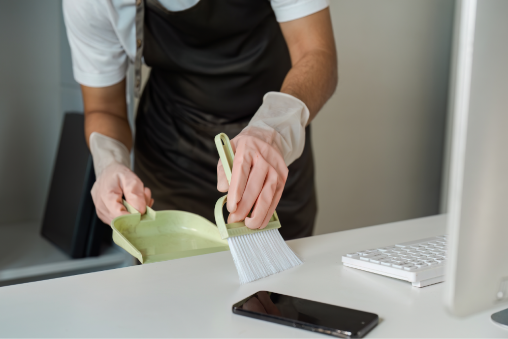 Professionelle Reinigungskraft