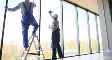 Professionelle Reinigungskraft